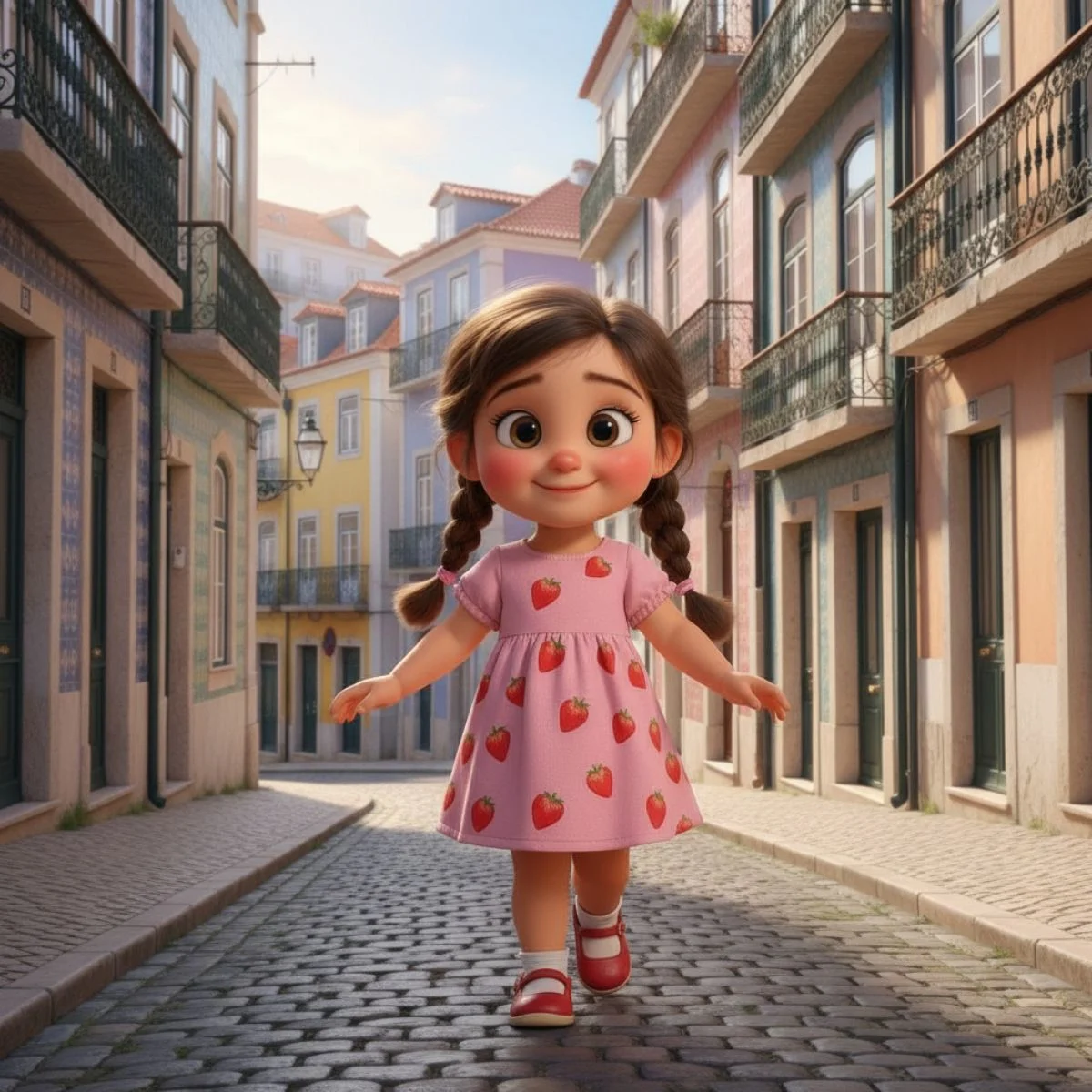 AI cartoon character illustration in colorful children's book style