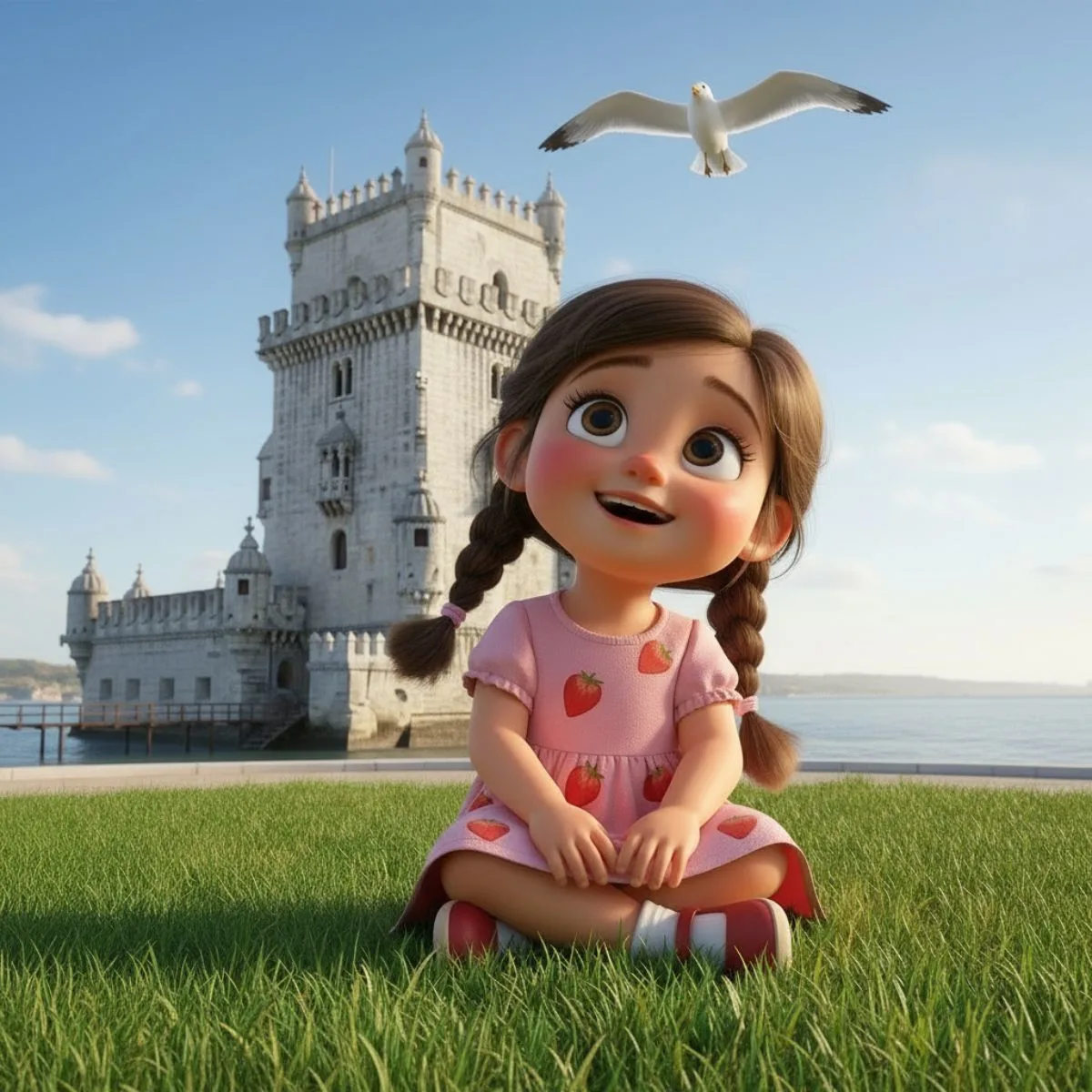 AI-generated cartoon character in playful chibi art style