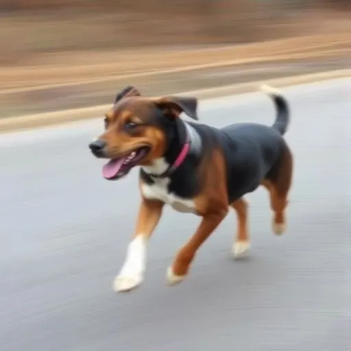 Blurry motion photo example showing what to avoid for pet portraits