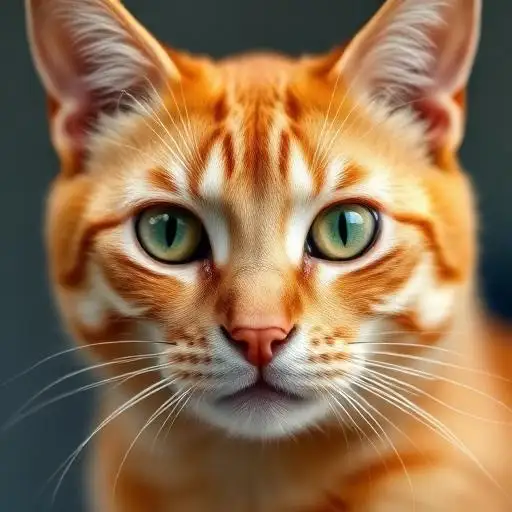 Close-up cat portrait photo ideal for AI cartoon transformation